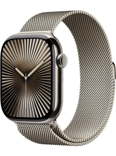 APPLE WATCH 10 46MM GPS + CELULAR COR TITÂNIO NATURAL PULSEIRA MILANESE NATURAL