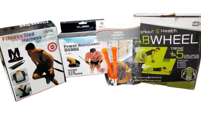 kit completo para treinos em casa - fitness sled, power