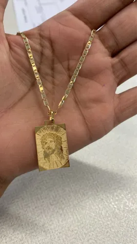 Corrente e Pingente Masculino Ônix 