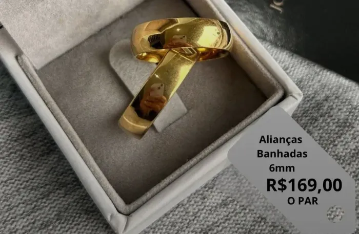Alianças Banhadas a Ouro - O Par
