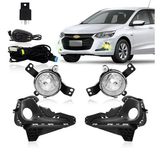 Kit Farol Milha Onix Turbo Plus 2020 2021 2022 Sedan Hatch