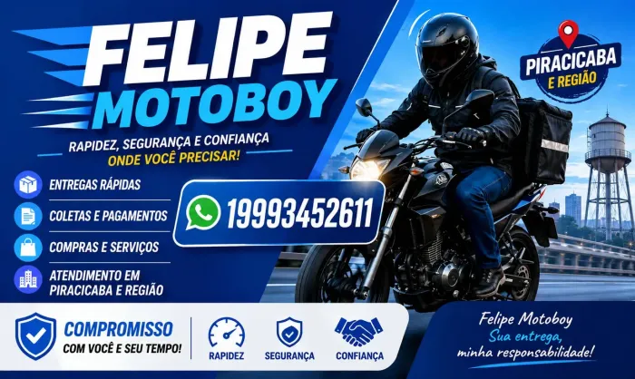 Felipe motoboy Piracicaba região 