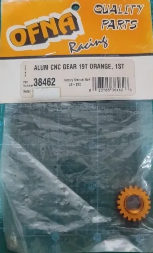OFNA 38462 Engrenagem CNC de Alumínio 19T Amarela 1ª macha
