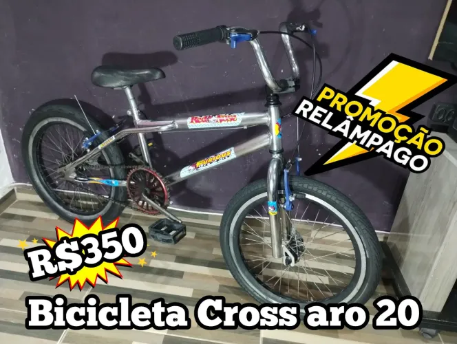 Bicicleta Cross aro 20 Cromada