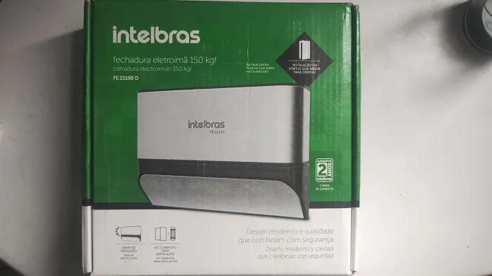 Fechadura eletroímã 150 kgf FE 21150 D sem Sensor Intelbras