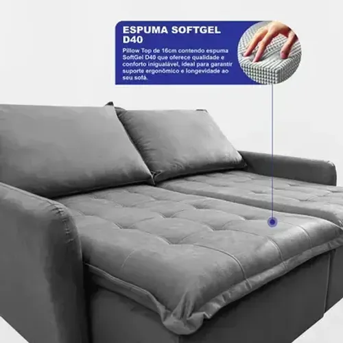 Sofá Cama 2,20m Resistente