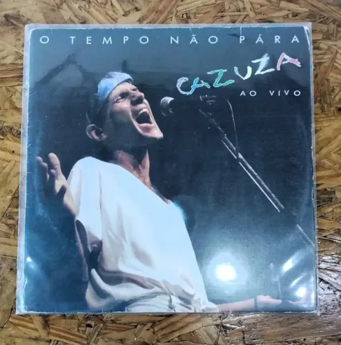 LP Cazuza - O Tempo Não Pára Ao Vivo (1988) Original Philips + Encarte | Excelente Estado