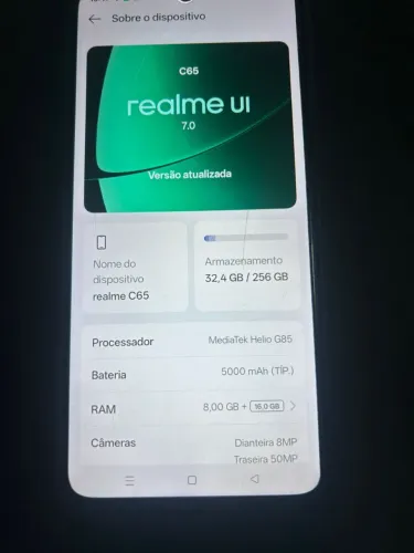 Celular Realme C65 ler anúncios