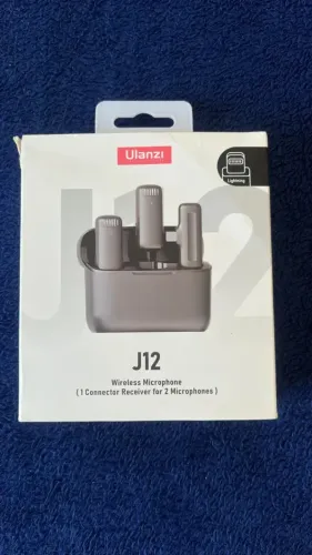 Microfone Sem Fio Ulanzi J12 Lapela Lightning Para Iphone