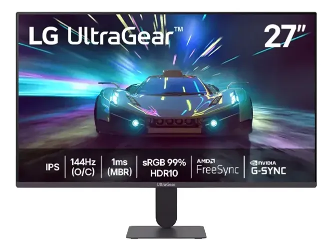 Monitor LG UltraGear 27",FHD, 144Hz, 1ms, Novo!