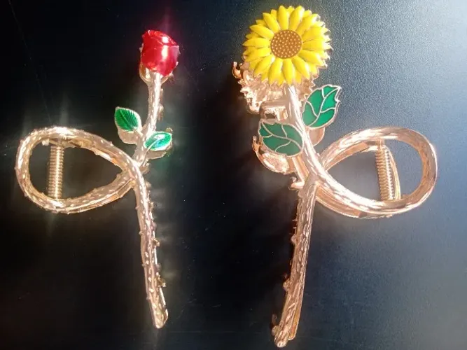 Presilha flor e girassol