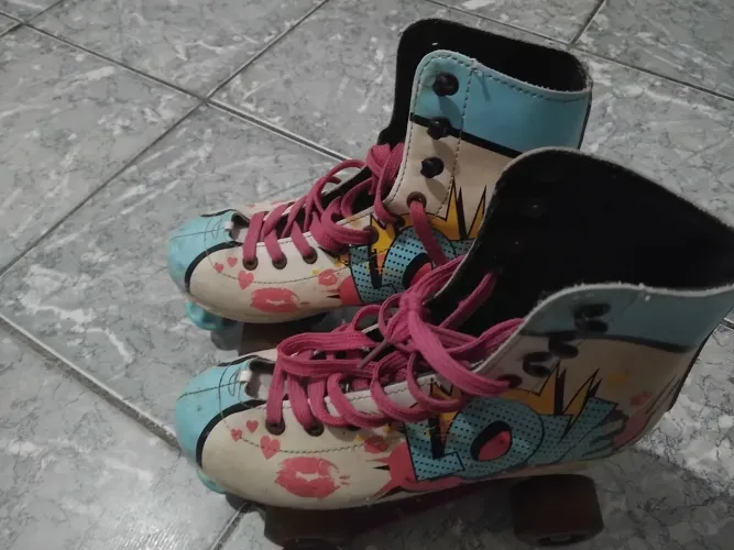 Patins quad infantil colorido