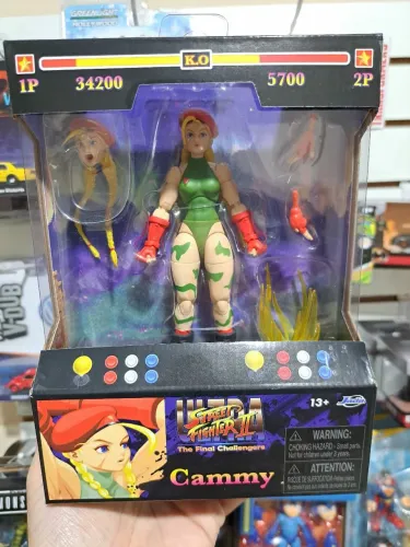 Action Figure Boneco Cammy Street Fighter II Ultra Jada Toys 18 Cm Articulado e Lacrado