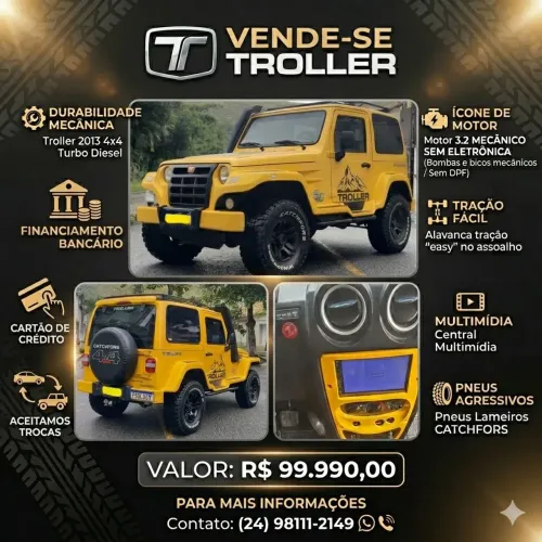 Troller T-4 4X4 3.2 TGV TDI Cap. Rígida Diesel 2013