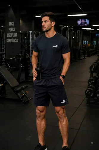 Short masculino elastano