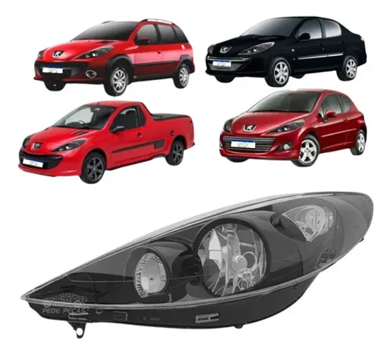 Farol Peugeot 207 2009 A 2015 Hoggar 2010 A 2015 Le Fume Esquerdo/motorista