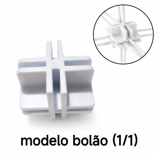 Conectivo/conector para balcão de vidro ou tela aramada