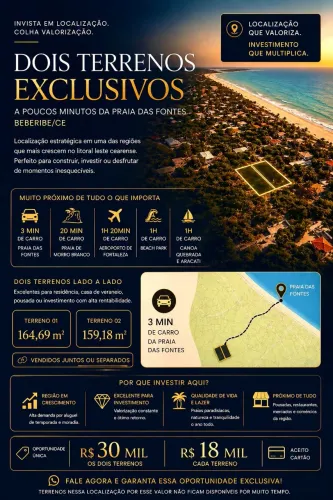 Dois Terrenos em beberibe (Praia das fontes)