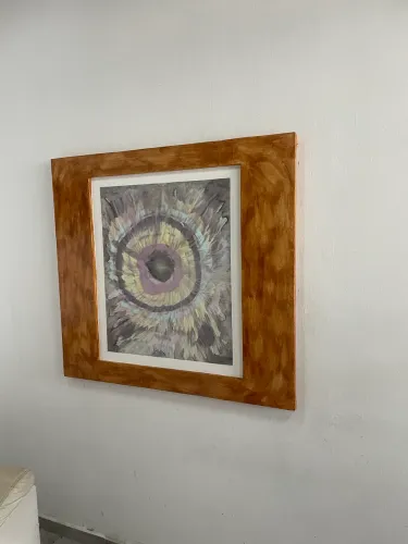 QUADRO DE MADEIRA COR MOGNO
