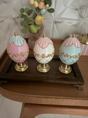 Trio ovos de Páscoa resina