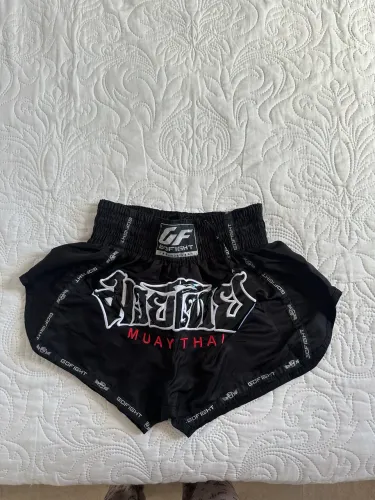 Short muay Thai PP preto (veste até um M)