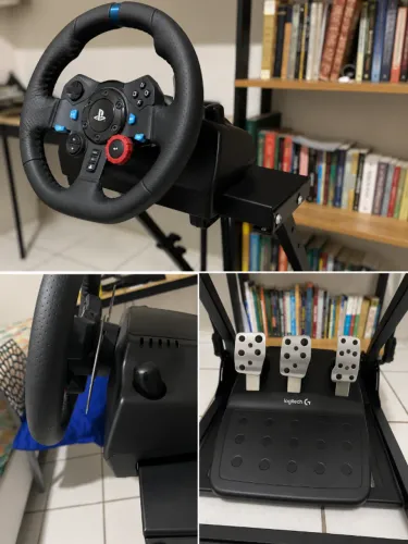 Volante Logitech G29 + Cockpit Suporte Completo PS4 PS5 PC