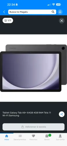 Tablet Samsung Galaxy Tab A9+ (SM-X210) - 64GB/4GB RAM ?Tela de 11?