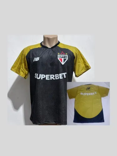 Camiseta do São Paulo preta dourada