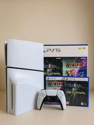 PS5 Slim Mídia Física e Digital 1 TB