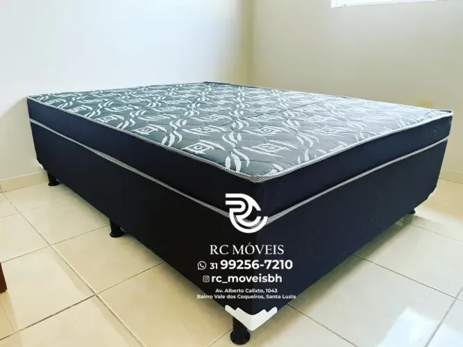 Cama Box Casal com Colchão D33 Ortopédico 1,38x1,88 OrthoBox Completa Promoção