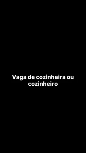 Vaga de cozinheira ou cozinheiro 