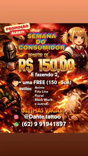 Promoção Tattoo Geek - mes todo!
