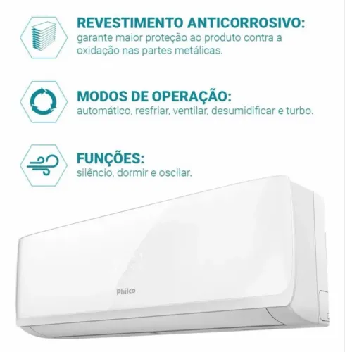 Ar Condicionado Split Philco Hw 9k F Bifásico Pas9ft Branco 220v