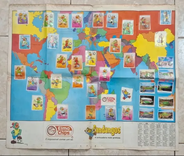 Álbum Copa do Mundo 1994 Elma Chips Tipo Pôster Completo