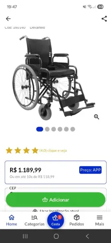 Vendi cadeira de rodas dobravel