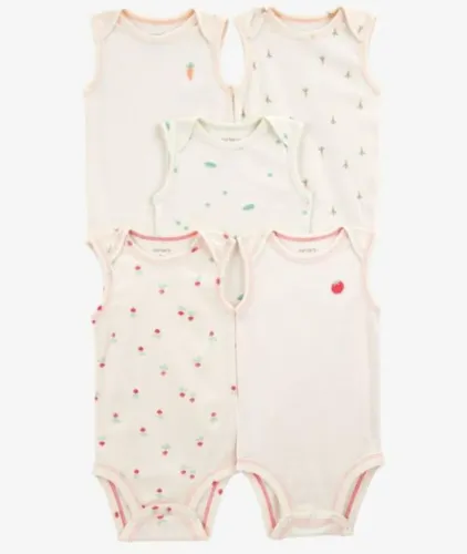 Kit 5 Bodies regatas Carters 18 meses importado (Novo)
