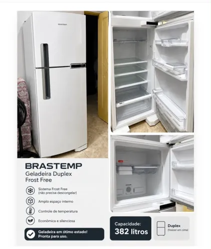 Geladeira Brastemp duplex frost free 382L