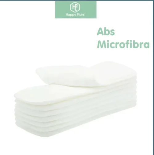 Kit com 4 absorventes de microfibra Happy flute