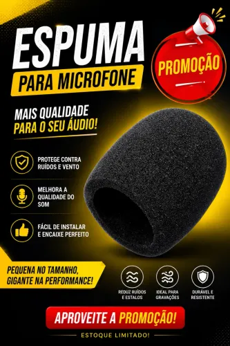 Espuma para microfone promoção