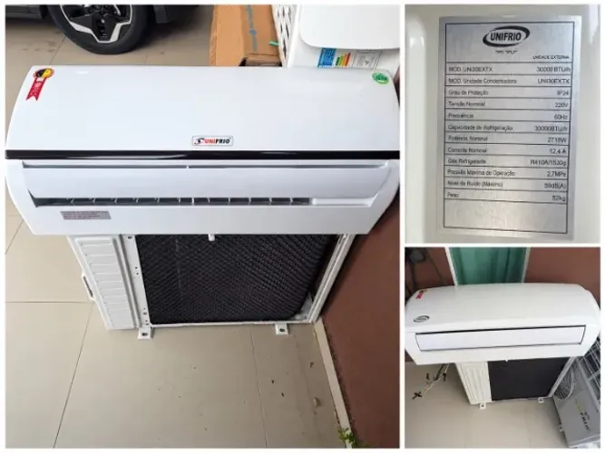Ar Condicionado UNIFRIO 30.000 BTU, pouquíssimo uso, revisado e limpo