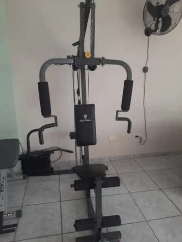 Estação Musculação 80kg MBX Modelo Press Aparelho Ginástica Cor Estrutura Preto Cor Estofa