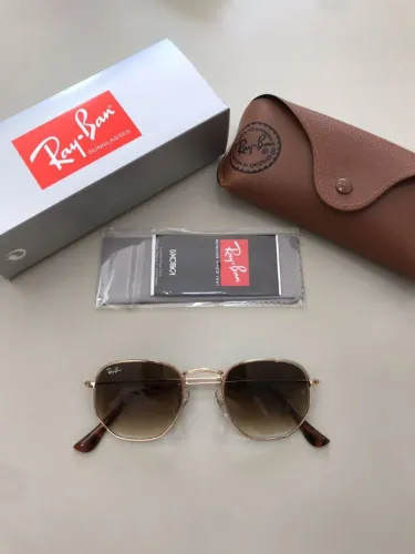 Rayban Hexagonal Marrom