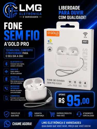 Fone Bluetooth AGold Pro