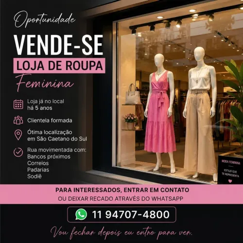 Vende-Se Loja De Roupas Femininas 