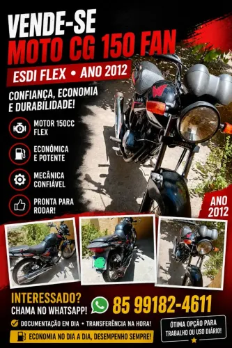 Vende- se moto cg 150 fan esdi flex 2012