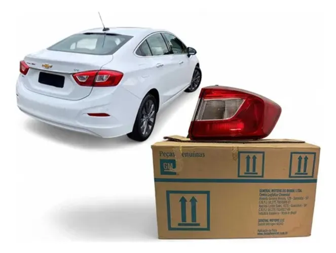 Lanterna Traseira Chevrolet Cruze Sedan Direito 2017 A 2022 Direito/passageiro Vermelho