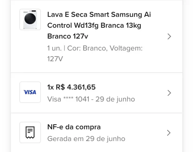 VENDO LAVA E SECA SAMSUNG 13 KILOS