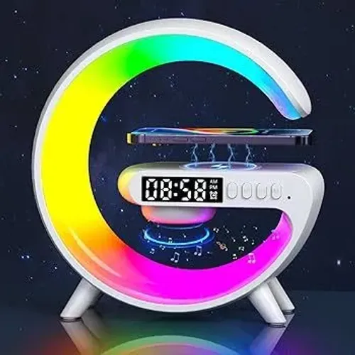 Caixa De Som Luminária, Carregador Sem Fio Smart Light, Sound Machine