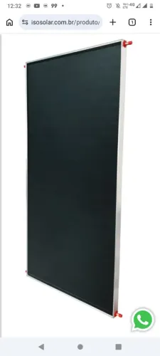 placa Lira de aquecedor solar 1 metro vertical
