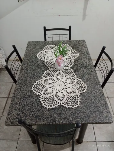 Trilho crochê Rendado 2 flores